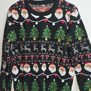 Unisex Light-Up Christmas Sweater LED Holiday Knit, Size M, New